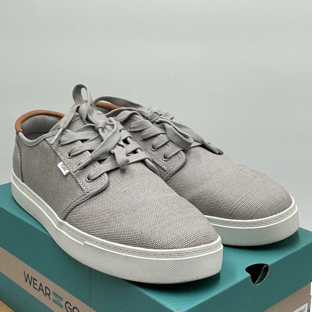 Toms Carlo 2.0 Sneakers Men's 10.5 Drizzle Gray Canvas Lifestyle Shoes Ebay4569